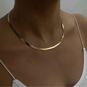 Trendy 18K Gold Plated Snake Chain Thick Chain