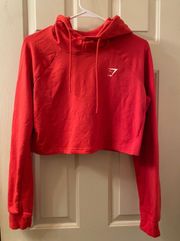 Gymshark Training Cropped Hoodie Ruby Red Size Medium