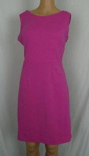 Betsey Johnson Scuba Cross Back Sleeveless Cocktail Dress Fuchsia Pink Size 2