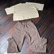 Terry cotton sweatpants and crewneck shirt Los Angeles Apparel comfortable!