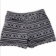 Crown & Ivy size 8 navy blue & white rope shorts