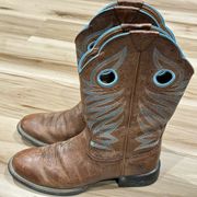 Ariat Round Toe Leather Western Cowboy Boots Women’s 9