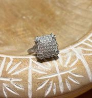 CZ Olivia Diamonique Pave Sterling Silver Ring