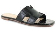 Jessica Cline Bianca Slip on Crocodile Sandal