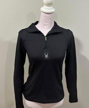 Black Quarter Zip Pullover