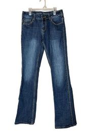 Cowgirl Tuff Western Edge Dark Wash Size 28