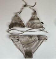 Ninety-Six Degrees Triangle Bikini Tan Medium