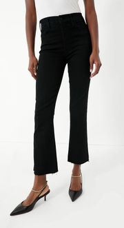 Women’s MOTHER Not Guilty The Hustler Ankle Fray Black Jeans  