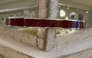 💍Rustic Cuff Bracelet-Adjustable red with silver band. Inscribed w/“love”❤️