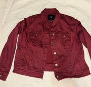 Maroon Denim Jacket