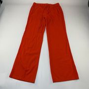 TALL New York & Comapny Fire Orange Linen Blend Wide Leg Lounge Pant MT