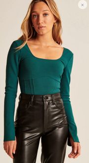 Long Sleeve Corset Top