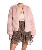 WALTER BAKER pink Faux Fur Jacket M in dusty Pink