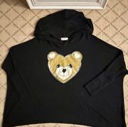 laurenmoshi Wilma X Teddy Bear black hoodie NWOT