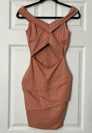 Privy Cutout Bodycon Bandage Dress - Size S