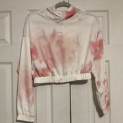 Love + Harmony hooded tie dye shirt long sleeve crop top‎ size women’s medium