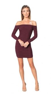 Burgundy Mini Dress