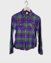 Late 2000' s Women's Mossimo Flannel Long Sleeve Shirt 