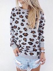 Beau Hudson leopard sweater medium