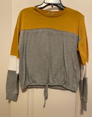 Yellow, Gray, and White Sweatshirt