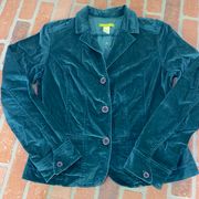 Sigurd Olsen Women’s Size 10 Green Velvet Jacket Blazer