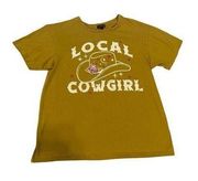 Originality Local Cowgirl T Shirt Western Glitter Floral Rose Lounge