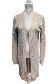 Rue21 Sweater Cardigan Women's Small Tan Knit Oversized Large Open Soft