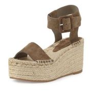 Vince Abby brown suede platform wedges