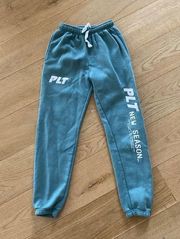 PrettyLittleThing Logo Sweatpants in Green and White