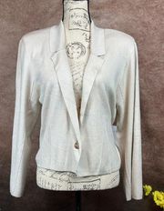 Design History One Button Blazer - Cream - size XXL