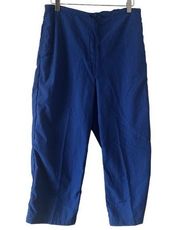 LL BEAN SWISHY SCRUBS ROYAL BLUE NYLON PANTS M