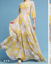 Yumi Kim Charvi Bora Bora Yellow Floral Woodstock Dress NWT XL