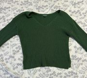 Cropped Green Sweater