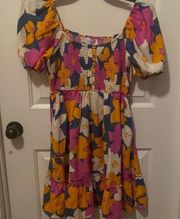 BNWT First Love Smocked Retro Floral Dress