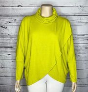 Kate & Mallory Designs NWOT Size XL Green Cowl Neck Tulip Hemline Sweater Top