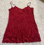 maurices red slip dress night gown size large