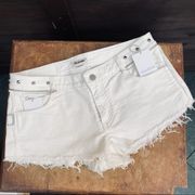 Zadig & Voltaire white Jean Cutoff rocker short Large / EU 40