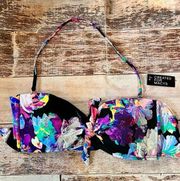 Bar III floral bikini‎ top size M NWT