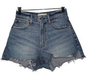 Women's Abercrombie & Fitch Curve Love Cuffoff High Rise Jean Shorts Size 25 / 0