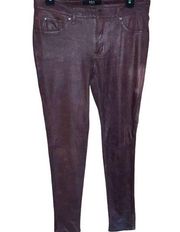 A.B.S. By Allen Schwartz brown faux leather jeggings size 27