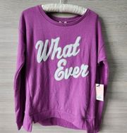 Juicy Couture Womens Magenta Pink Graphic Long Sleeve Pullover Sweatshirt Size M