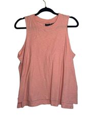 100% Pima Cotton Salmon Pink Casual Tank Top