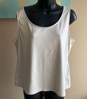 Charters Club petite XL beige tank top base layer cami cream tan off white khaki