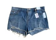 JESSICA SIMPSON Denim Distressed Hug Me Shorts 24 W NEW