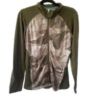 Cabela's OutfitHer Women's Camouflage Hunting Full Zip Fleece Interior Jacket L