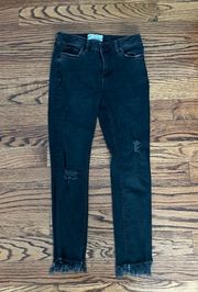 Free People Great Heights Frayed Skinny Jean