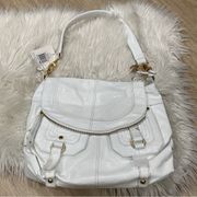 The sake genuine Leather white shoulder bag handbag