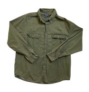 VTG  green button down shirt