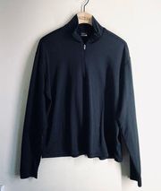 Patagonia  Vintage Capilene Quarter Zip Pullover Thermal Baselayer Black size L