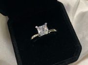 Princess Cut Solitaire Lab Created Diamond Engagement Ring size 8